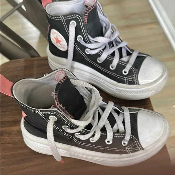 Converse Black and White High-Top Sneakers - Picture 4 of 5